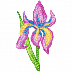 Flowers And Tree Embroidery Design 7